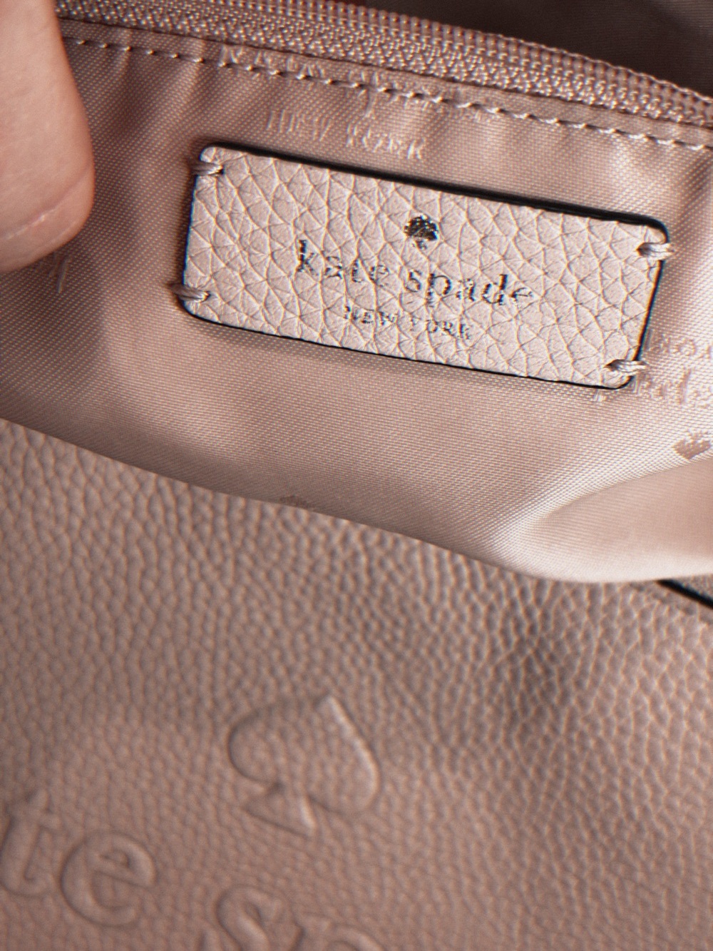 Kate Spade Set! New York Blush Pink Pebbled Leather Tote Bag and pouch